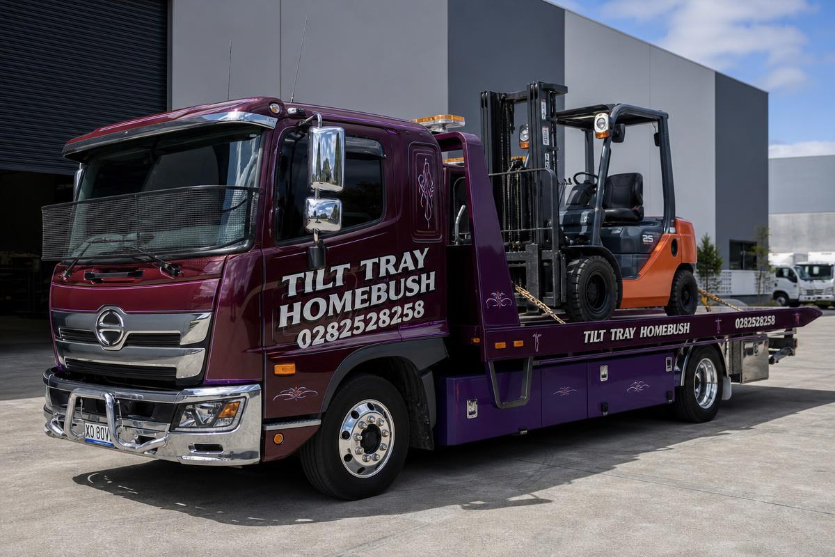 Forklift Towing up to 4 tonnes — Tilt Tray Homebush 0282528258